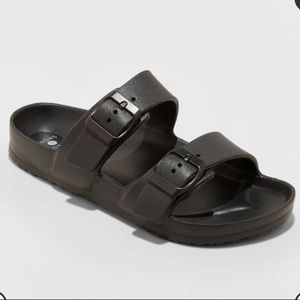 Target Black plastic sandals